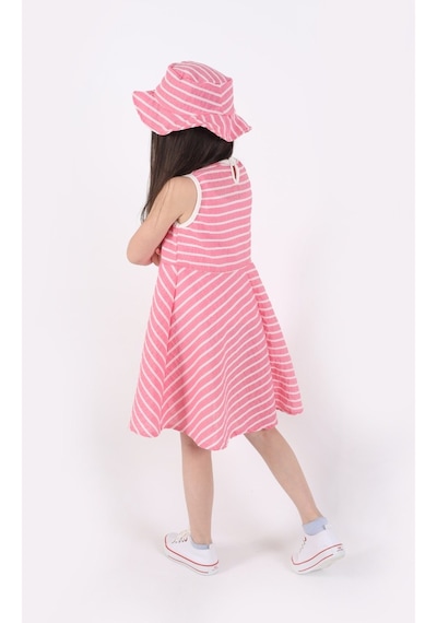 Aden Kids Kız Çocuk Çizgili Yazlık Elbise Ve Şapka Takımı - 2'li Set 4-12 Yaş, Pembe, Mavi, Bej, Bordo Aden Kids Kız Çocuk Çizgili Yazlık Elbise Ve Şapka Takımı - 2'li Set 4-12 Yaş, Pembe, Mavi, Bej, Bordo