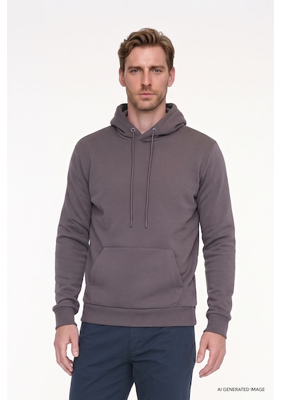 AC&Co / Altınyıldız Classics Erkek Koyu Gri Standart Fit Normal Kesim Kapüşonlu Kanguru Cepli Pamuklu Sweatshirt Koyu Gri AC&Co / Altınyıldız Classics Erkek Koyu Gri Standart Fit Normal Kesim Kapüşonlu Kanguru Cepli Pamuklu Sweatshirt Koyu Gri