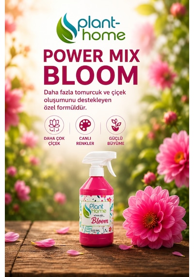 Bitki Bakım Seti 4'lü Keiki Macunu + Köklendirme Jeli + Bloom + Power Mix Bitki Besini / 1 Adet 0.75 Lt 12 Pot Üretim Saksısı Hediye 1 L