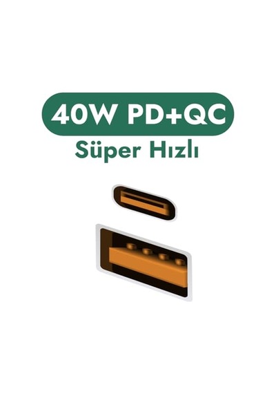 Pd Ve Usb Turbo Şarj Adaptörü Super Hızlı Şarj