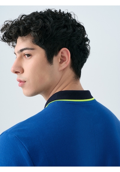 Regular Fit Erkek Polo K.kol Cobalt Blue