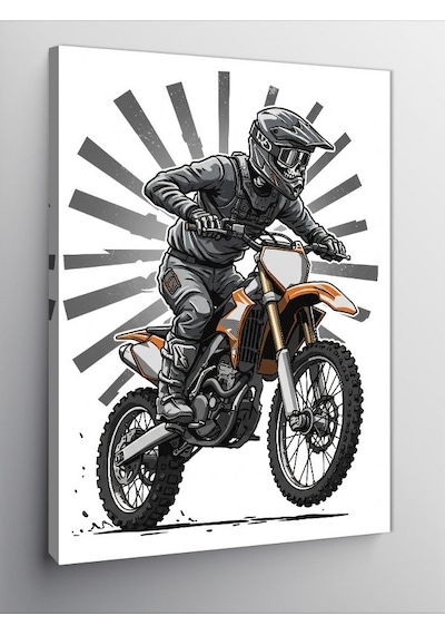 Kanvas Tablo Motorsiklet Ve Özgürlük 100cmx140cm