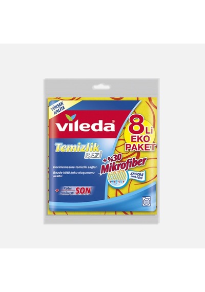 Vileda %30 Mikrofiberli Temizlik Bezi 8'li Diğer