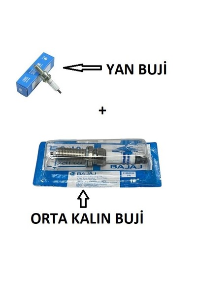 Bajaj Dominar 250 -d250 Buji Seti Orta Kalın Ve Yan Buji  Set 2 Adet Arasmoto  --