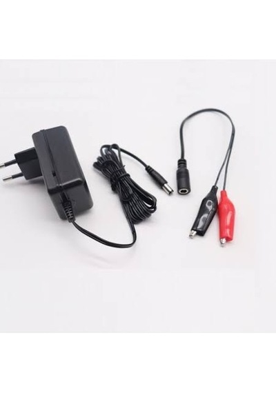 6 12 V 1A Akü Şarj Cihazı Adaptörü Krokodil Aparatlı Cdx