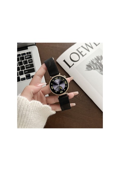 Huawei Watch Gt4 / Gt5 / Gt6 41mm Ile Uyumlu Kordon 18mm Pimli Mıknatıslı Metal Hasır Kordon Kayış