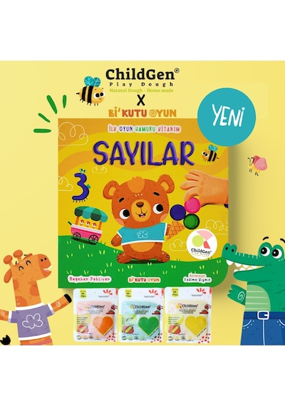 Sayılar Ilk Oyun Hamuru Aktivitesi Ve 3x125 Gr Doğal Oyun Hamuru