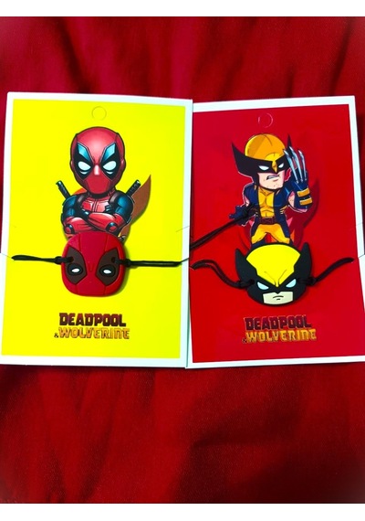 Deadpool & Wolverine Best Friends Çift İkili Arkadaş Bilekliği Renkli