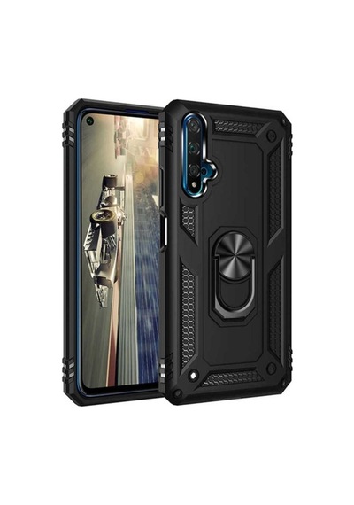 Huawei Honor 20 Kılıf Zore Vega Kapak Siyah