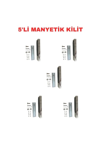 Sr-280 280 Kg Manyetik Kilit 12v/24v Elektromanyetik Kapı Kilidi 5 Adet