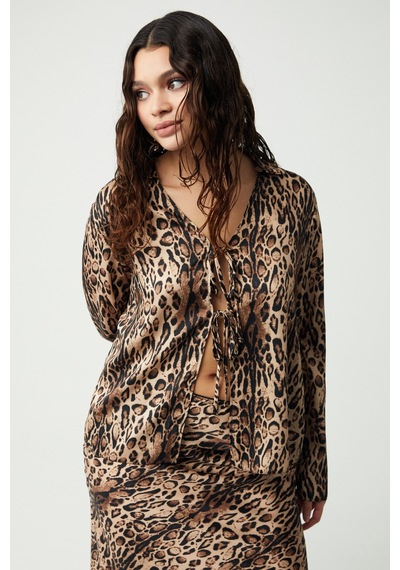 Ethıquet Scarlettbb Kadın Büyük Beden Tiger Desenli Büyük Beden Etek Leopar