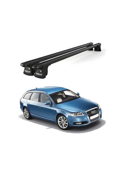 Trio-ıı Audi A6 Avant 2005-2010 Uyumlu Siyah Kilitli Ara Atkı 120cm Port Bagaj Tavan Barı