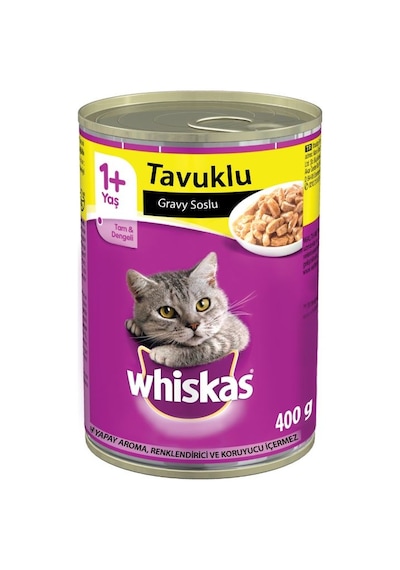 Whiskas Tavuklu Gravy Soslu Konserve Yetişkin Kedi Maması 400 G