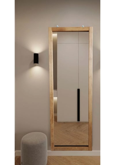 Mirrorss TTN Duvar Hol Ayna 130 x 45 CM Meşe