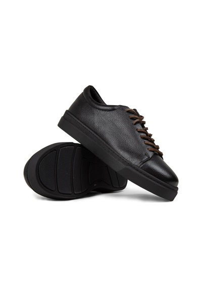 Deery Erkek Hakiki Deri Siyah Sneaker Ayakkabı - 02004msyhc01 Siyah