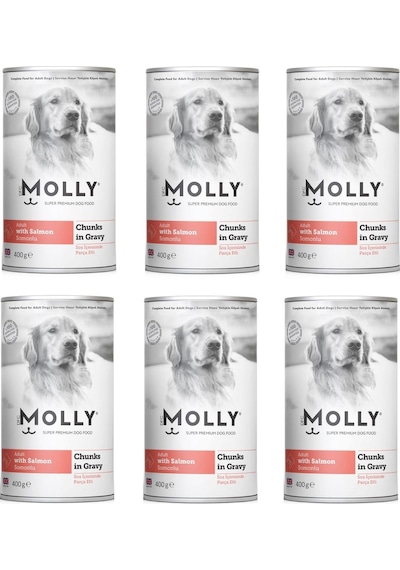 Molly Somonlu Soslu Köpek Konservesi 400 G X 6 Adet