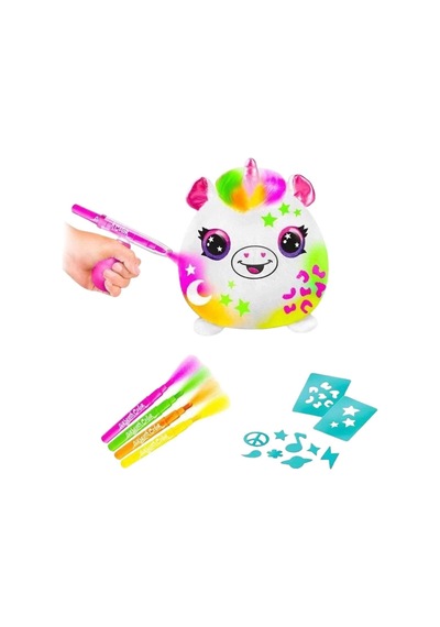 Airbrush Peluş Neon Boyama Seti 001 - Beyaz