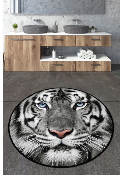 Hunter Çap Banyo Halısı Djt 120x120 cm, Banyo Halısı , Banyo paspası yıkanabilir Çok Renkli