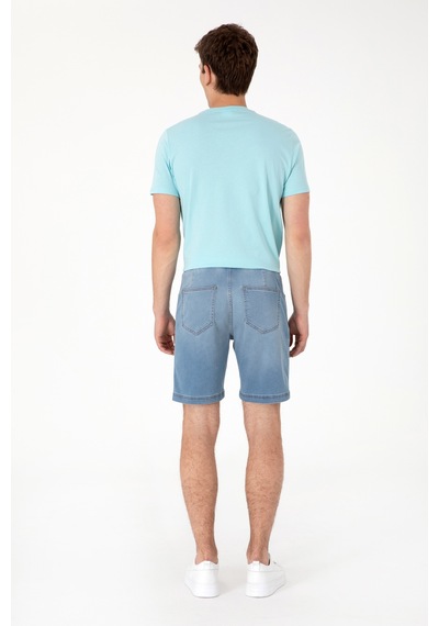 U.S. Polo Assn. Erkek Açık Mavi Jean Şort 50301857-DN0030