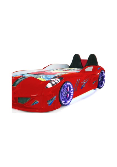 Arabalı Yatak, Jaguar Koltuklu Full Ledli Arabalı Yatak - Kırmızı 1 Adet Comfort Yatak Arabalı Yatak, Jaguar Koltuklu Full Ledli Arabalı Yatak - Kırmızı 1 Adet Comfort Yatak