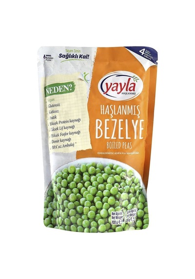 Yayla Haşlanmış Bezelye 700 G