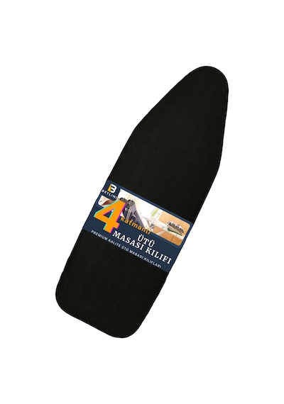 Beylini Ütü Masası Kılıfı Örtüsü Bezi, Keçeli,Süngerli,Lastikli Yanmaz Ayarlanabilir 55x135 cm Siyah