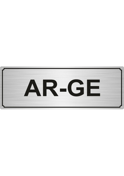 Ar-Ge Yönlendirme Levhası 7Cmx20Cm Gümüş Renk Metal