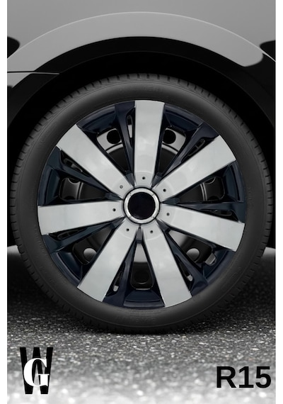 Toyota Verso 15 İnç Jant Kapağı 4 Adet Siyah Gri C109