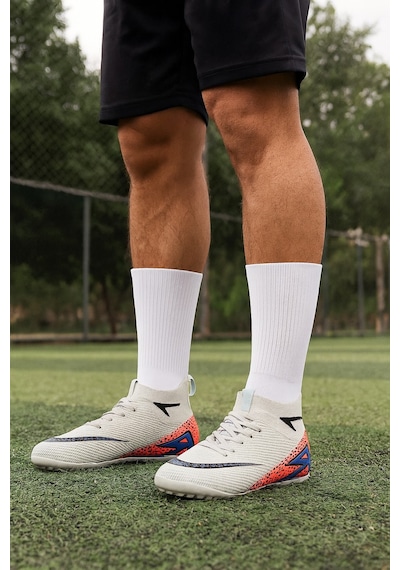 Çoraplı Superfly Halı Saha Futbol Ayakkabısı Gri