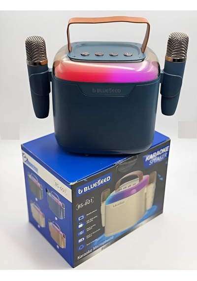 Bs-601 Bluetooth Wıreless Speaker & Karaoke Mıcrophones 13w - Lacivert