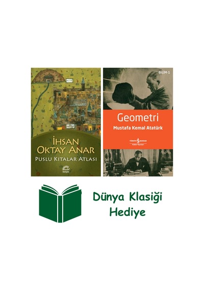Puslu Kıtalar Atlası + Geometri + Dünya Klasiği Hediye