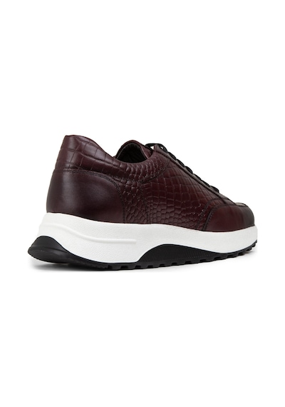 Deery Hakiki Deri Bordo Erkek Sneaker Ayakkabı - 01984Mbrde01 Bordo
