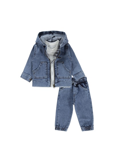 Concept Kids Concept Ceketli 3 Lü 6-18 Ay Takım - Mavi