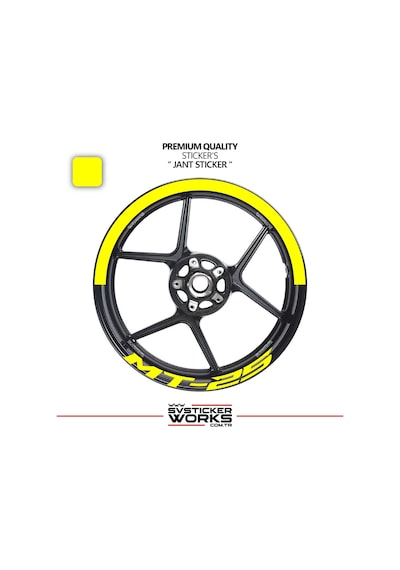 Yamaha Mt-25 Jant Şeridi Yarım Jant Kaplama & Mt-25 Yazı Sticker Seti 82826521