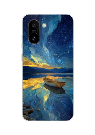 Oneplus 15r Uyumlu Yıldızlı Gece Ve Kayık Manzaralı Baskılı Silikon Kılıf