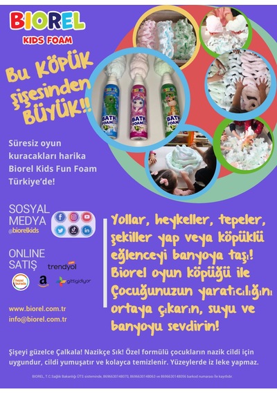 Biorel Oyun Köpüğü 24 Adetlik Set Halinde Satılır