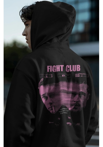 Sevbano Fight Club Film Tyler Durden Sırt Baskılı Unisex Oversize Premium Siyah