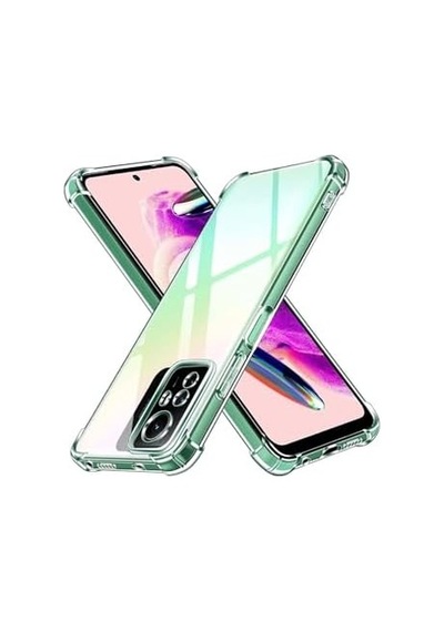 Xiaomi Redmi Note 12s Kapak Kamera Korumalı Airbag Antishock Köşe Korumalı Şeffaf Silikon Kılıf 50 x 22
