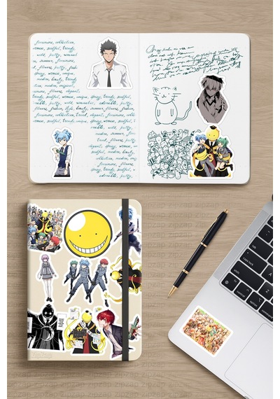 Suikast Sınıfı Assassination Classroom Ansatsu Kyoushitsu Anime Sticker Paketi 20 Adet Çok Renkli