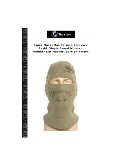 Terrien Esnek Maske Baş Koruma Koruyucu Başlık Single Sword Motorcu Modüler Kar Maskesi Bere Balaklava Çok Renkli