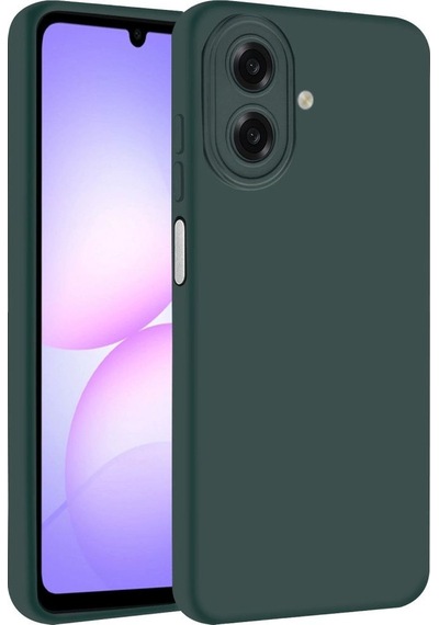 Samsung Samsung Uyumlu Galaxy A07 4g Nano İçi Kadife Silikon - K.yeşil