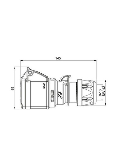Mete Enerji 5x16a. Ip44 Uzatma Prizi 406405