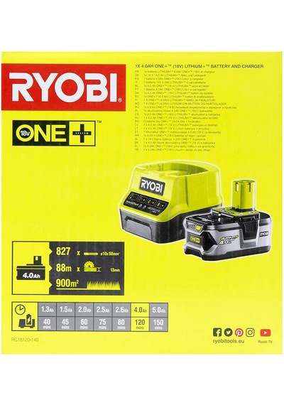 Ryobi Rc18120-140 18V Akü + Şarj Cihazı Paketi - 4.0 N11.249