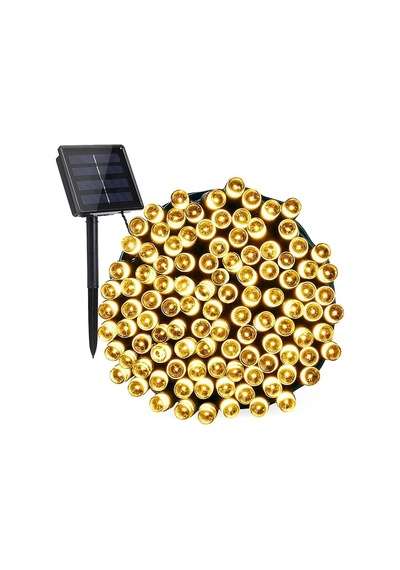 Solar 12 Metre 100 Ledli 8 Mod Dış Bahçe Aydınlatma Dekorasyon Süsleme Güneş Enerjili Led Işık Diğer