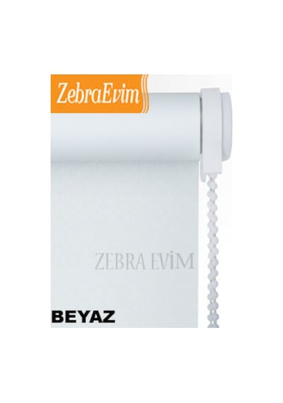 Zebraevim İthal Kalın Kumaşlı Ekru-Beyaz-Krem Stor Perde