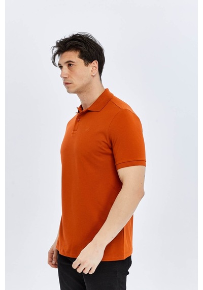Süvari Slim Kiremit Erkek Polo Yaka T-shirt Ts1014000474
