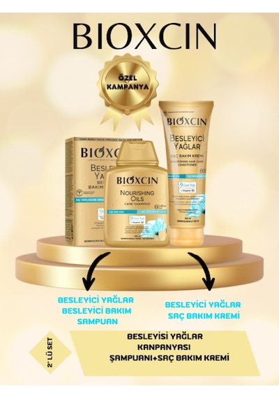 Besleyici Yağlar Bakım Seti Bakım Şampuanı 300ml+ Bakım Saç Kremi 250 Ml 2'li Set