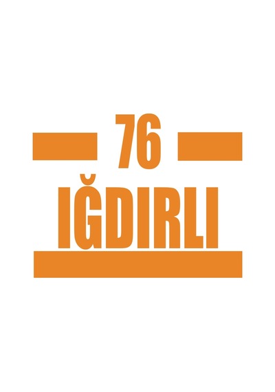 76 Iğdırlı Araba Sticker 17x17 Cm Turuncu