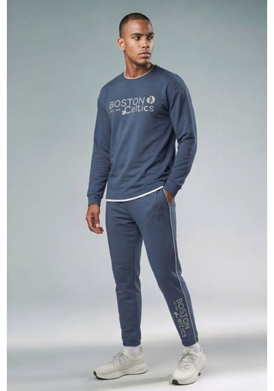 Defacto Nba Boston Celtıcs Boxy Fıt Bisiklet Yaka Skuba Dalgıç Kumaş Sweatshirt F6975ax26spın271 İndigo-ın271