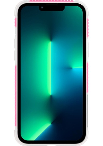 Apple iPhone 13 Uyumlu Kılıf Skinarma Şeffaf Airbag Tasarımlı Keisha Kapak Pembe